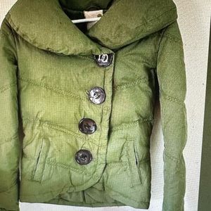 Soia & Kyo green super warm lightweight down winter coat